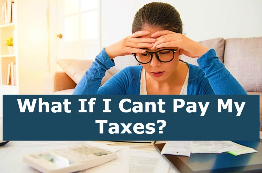  What If I Cant Pay My Taxes?